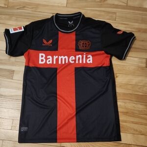 Bayer Leverkusen Europa League 2023/24 Home Black Soccer Jersey SZ XL FITS L
